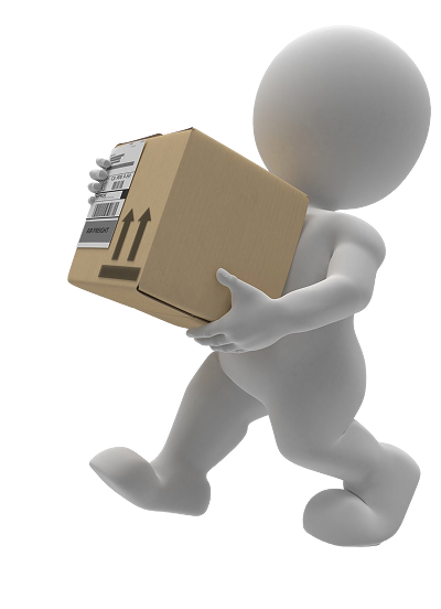 Weed delivery NJ package being carried by a delivery figure