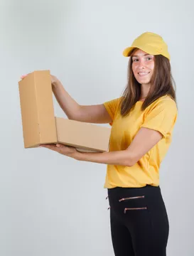 TerpTaxi cannabis delivery NJ driver holding a package for cannabis delivery Nj