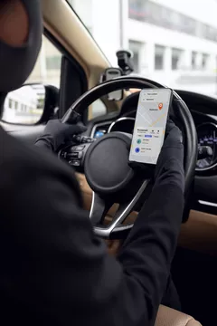 TerpTaxi weed delivery NJ driver using GPS for cannabis delivery route
