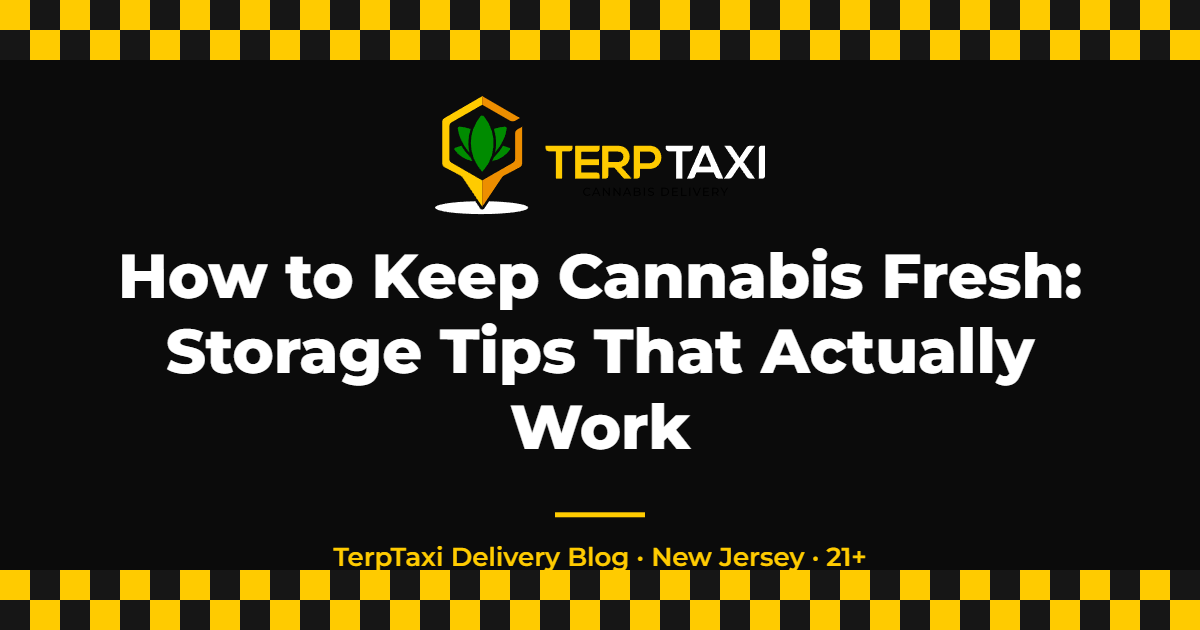 How to Keep Cannabis Fresh: Storage Tips That Actually Work — TerpTaxi Delivery NJ